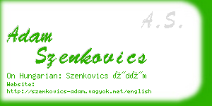 adam szenkovics business card